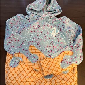 Vibrant Blue and Orange Kids Hoodie